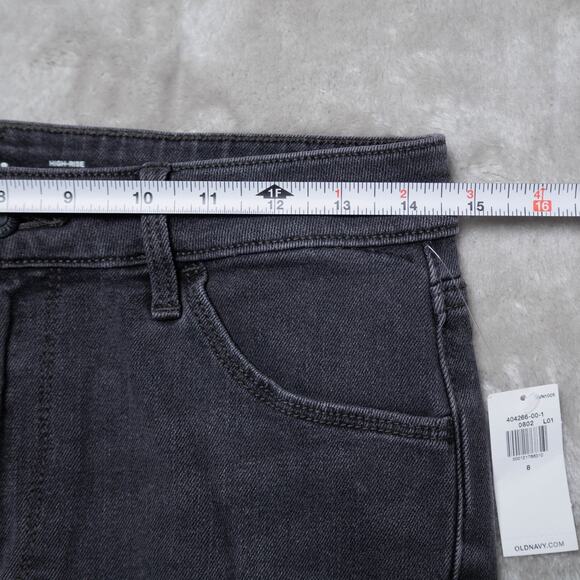 Old Navy High Rise WOW Straight Dark Gray Denim Jeans Womens Size 8 - Picture 7 of 16